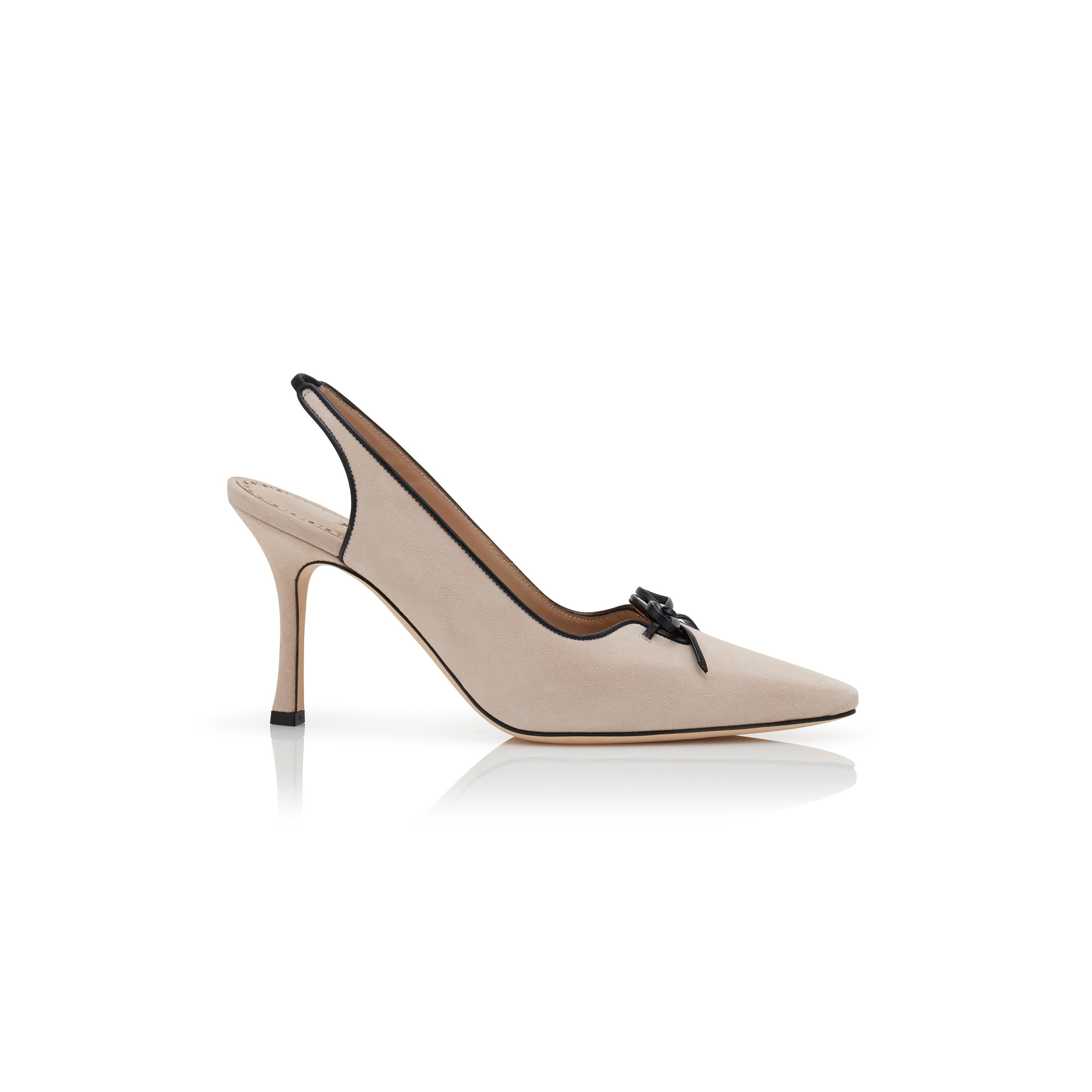 man010 B1ahn*k farid light beige suede slingback pumps 424-1903-0007